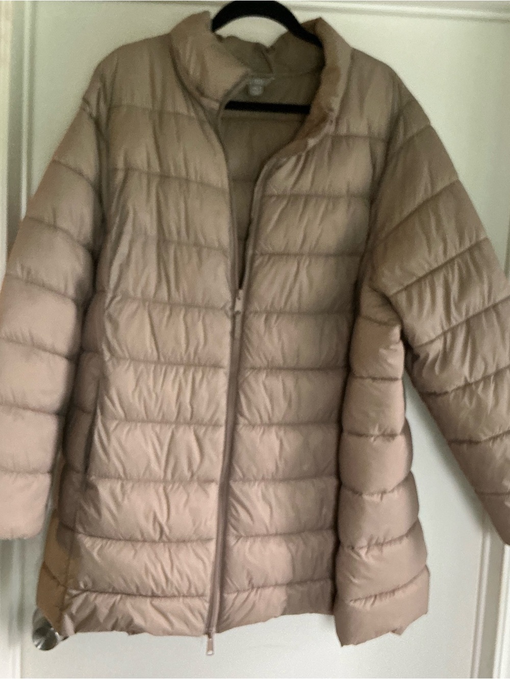 Falls Creek Women's plus size 3X Taupe Puffer Jacket EC